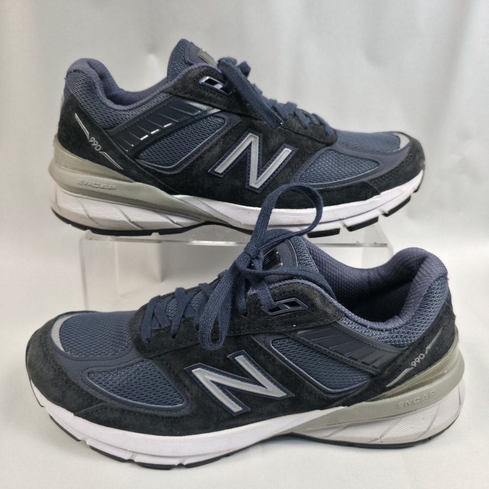 New Balance (Sz 9 2A) 990v5 Running Shoes Navy Blue M990NV5 Made in USA Women's